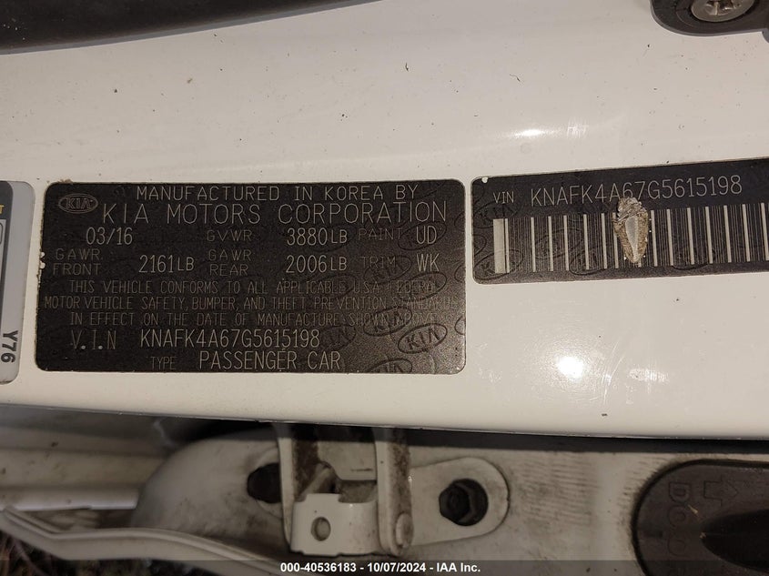 2016 KIA FORTE LX - KNAFK4A67G5615198