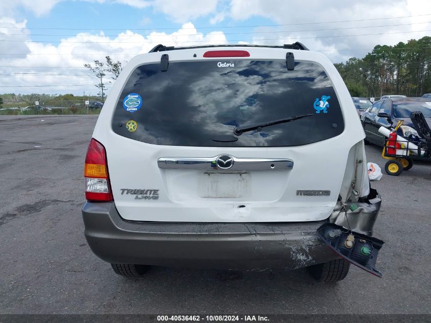 2001 Mazda Tribute Lx/Es VIN: 4F2YU091X1KM31258 Lot: 40536462