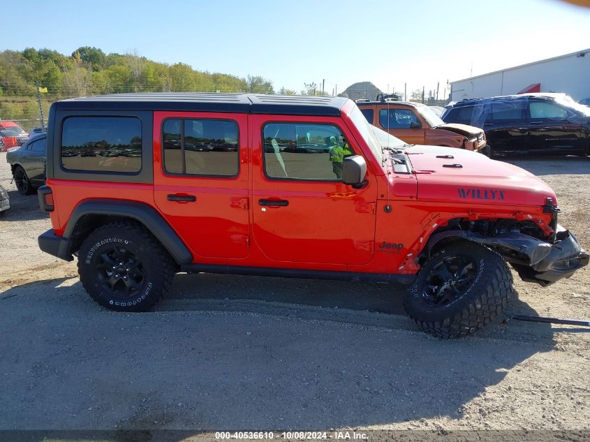 2021 Jeep Wrangler Unlimited Willys 4X4 VIN: 1C4HJXDN5MW814694 Lot: 40536610