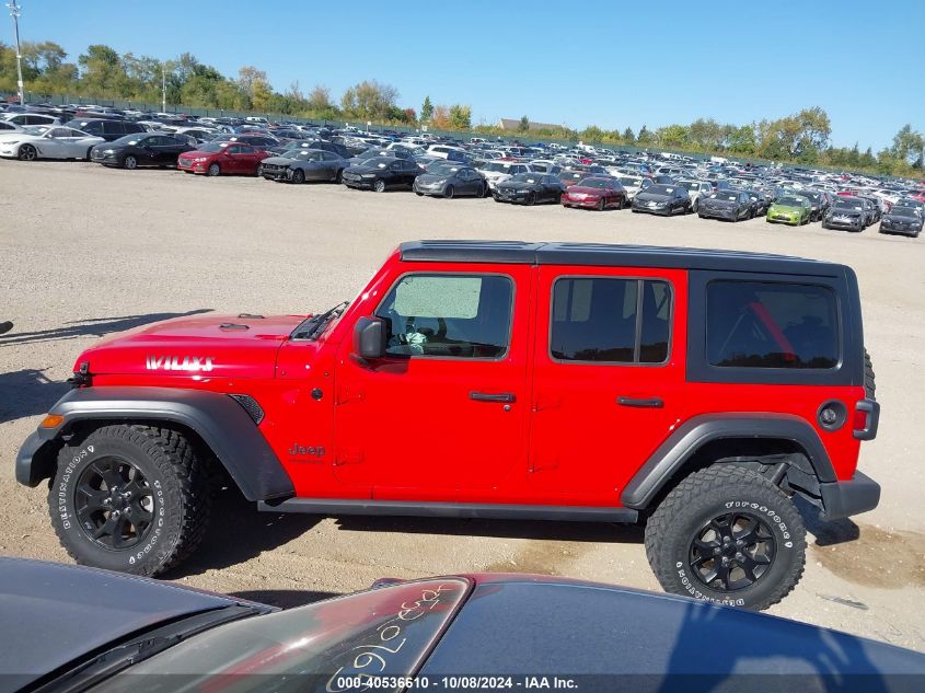 2021 Jeep Wrangler Unlimited Willys 4X4 VIN: 1C4HJXDN5MW814694 Lot: 40536610