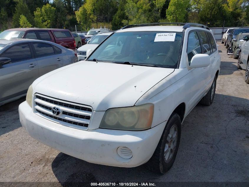 2003 Toyota Highlander V6 VIN: JTEGF21A730075018 Lot: 40536710