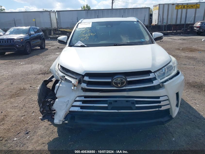 5TDKZRFHXJS548361 2018 Toyota Highlander Xle