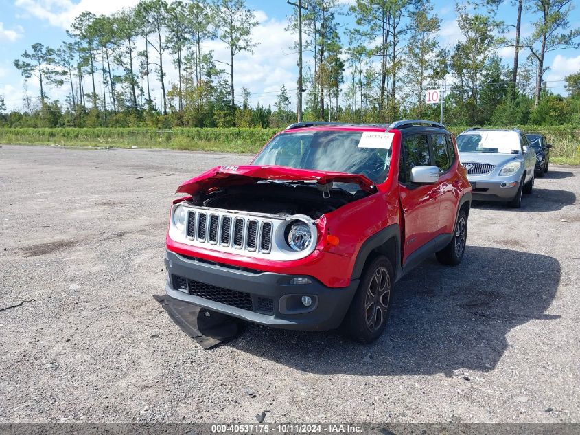 2015 Jeep Renegade Limited VIN: ZACCJBDT0FPB70050 Lot: 40537175