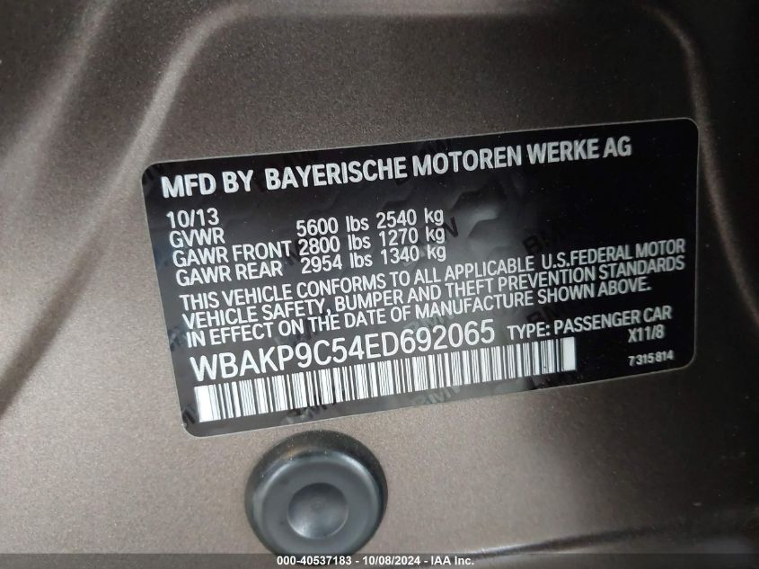 WBAKP9C54ED692065 2014 BMW 550 Xi