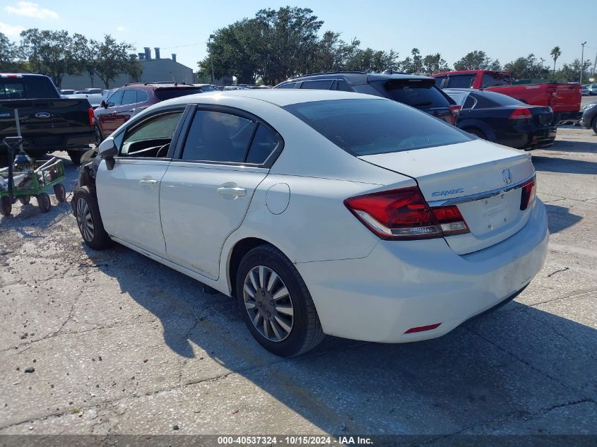 2013 Honda Civic Lx VIN: 19XFB2F50DE068640 Lot: 40537324