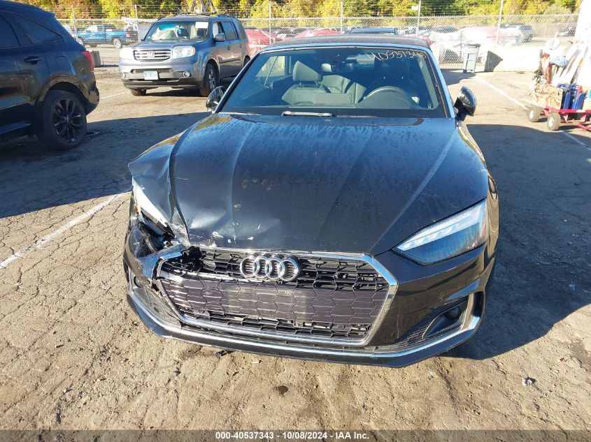 2020 Audi A5 Cabriolet Premium Plus 45 Tfsi Quattro S Tronic VIN: WAUWNGF59LN004303 Lot: 40537343