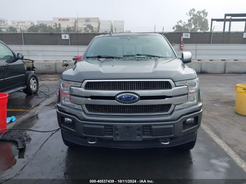 1FTFW1E57JFE10294 2018 Ford F-150 Platinum