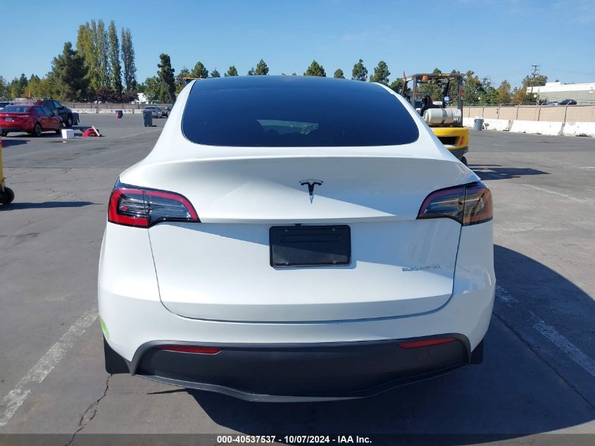 2023 Tesla Model Y Awd/Long Range Dual Motor All-Wheel Drive VIN: 7SAYGDEE8PF706237 Lot: 40537537