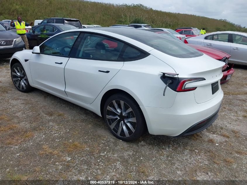 VIN 5YJ3E1EA6RF751009 2024 TESLA MODEL 3 no.3