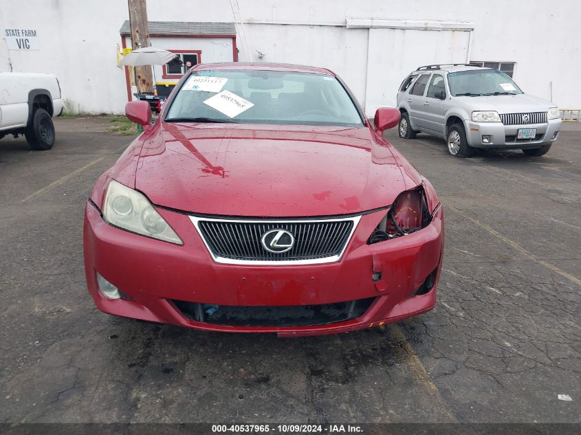 2006 Lexus Is 350 VIN: JTHBE262762006520 Lot: 40537965