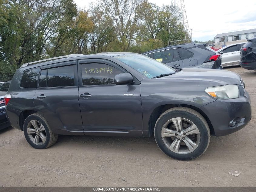 2008 Toyota Highlander Sport VIN: JTEES43A382066226 Lot: 40537978