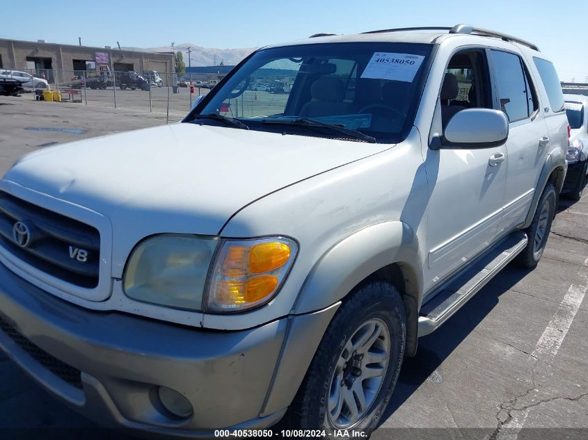 2002 Toyota Sequoia Sr5 V8 VIN: 5TDZT34A92S091675 Lot: 40538050