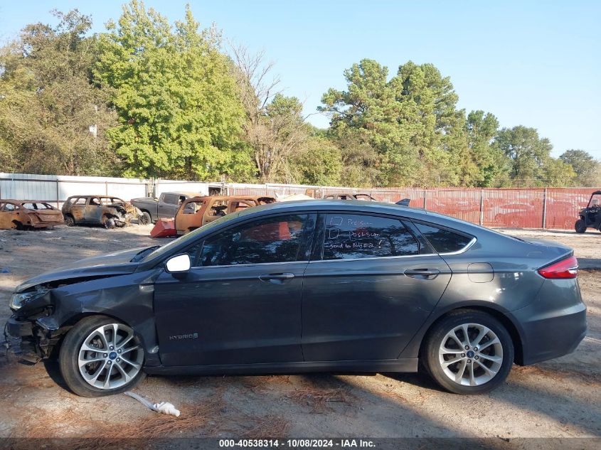 2019 Ford Fusion Hybrid Se VIN: 3FA6P0LU7KR147218 Lot: 40538314