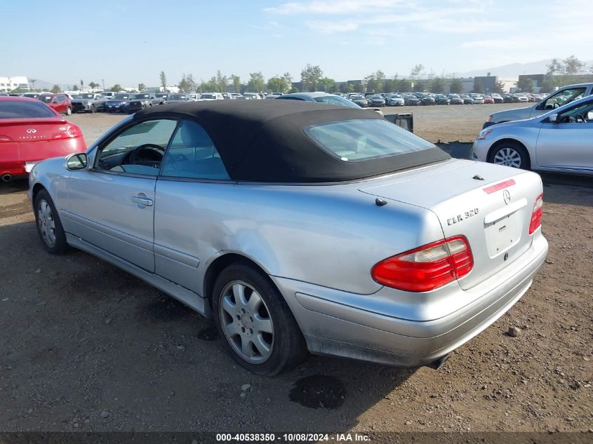 2000 Mercedes-Benz Clk 320 320 VIN: WDBLK65G8YT052999 Lot: 40538350