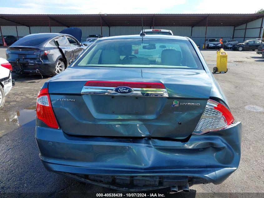 2011 Ford Fusion Hybrid VIN: 3FADP0L36BR222019 Lot: 40538439