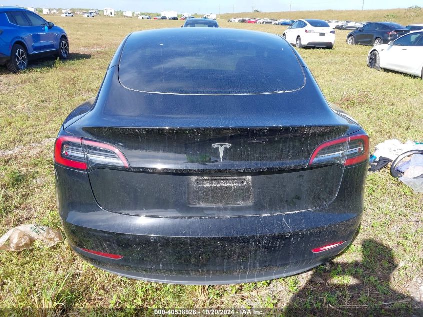 2021 Tesla Model 3 Standard Range Plus Rear-Wheel Drive VIN: 5YJ3E1EA0MF077805 Lot: 40538926