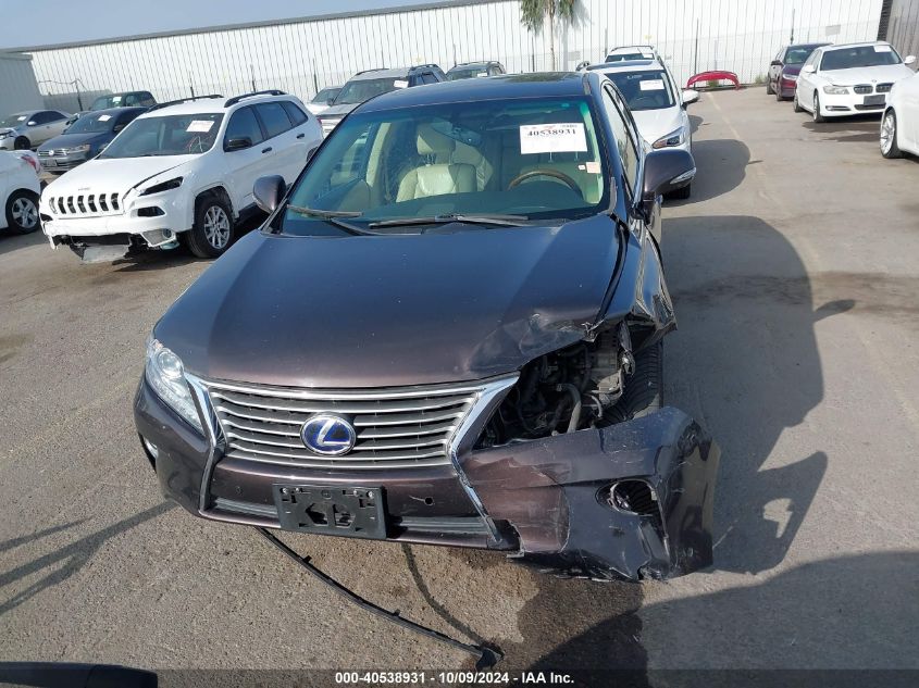 2013 Lexus Rx 450H 450 VIN: JTJZB1BA0D2408924 Lot: 40538931