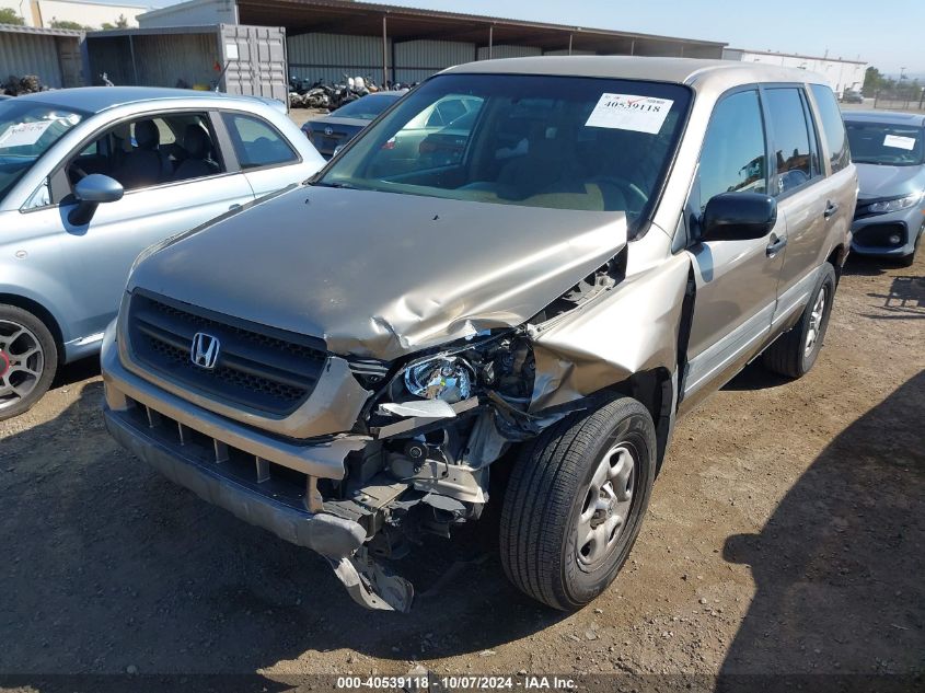 2004 Honda Pilot Lx VIN: 2HKYF18144H525740 Lot: 40539118