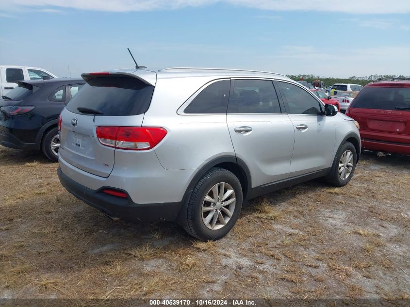 2017 Kia Sorento 2.4L Lx VIN: 5XYPG4A38HG265023 Lot: 40539170