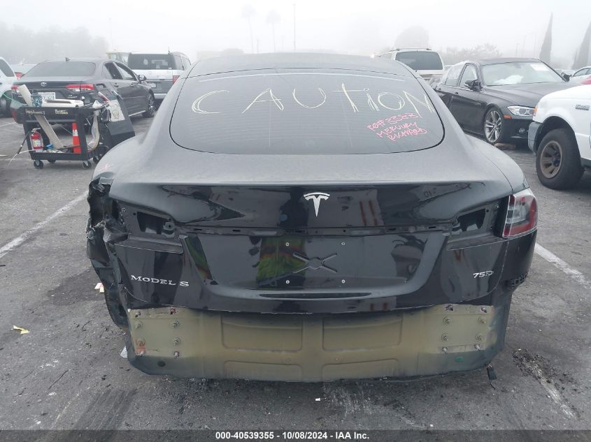 2018 Tesla Model S 100D/75D/P100D VIN: 5YJSA1E28JF277116 Lot: 40539355