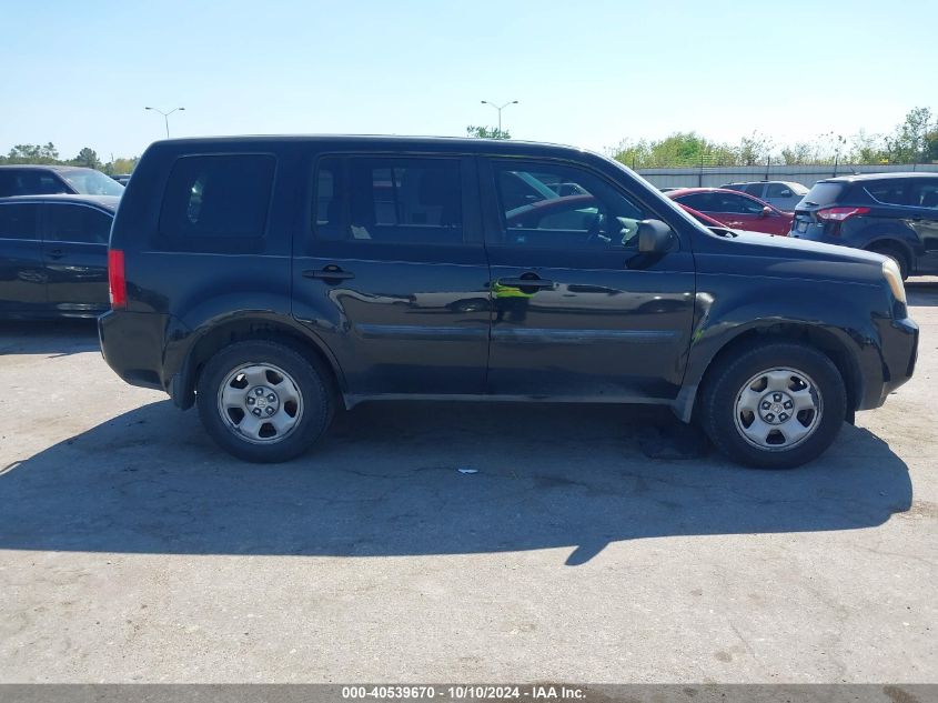 2011 Honda Pilot Lx VIN: 5FNYF3H22BB038262 Lot: 40539670