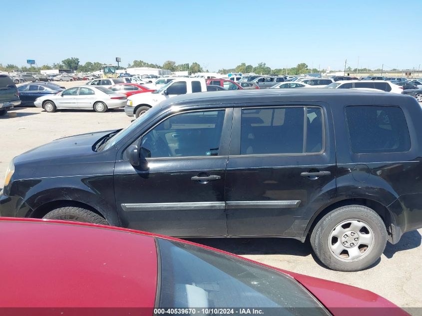 2011 Honda Pilot Lx VIN: 5FNYF3H22BB038262 Lot: 40539670