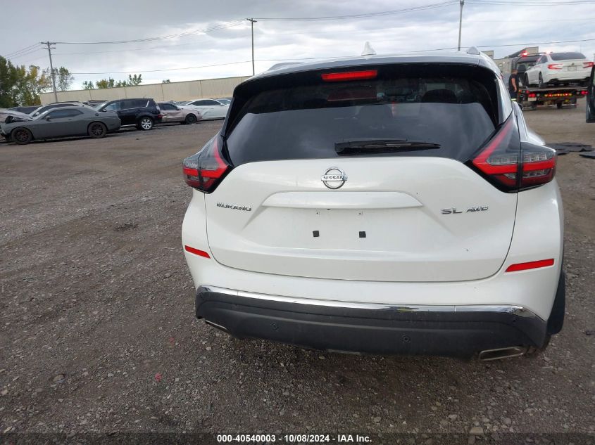 2020 Nissan Murano Sl Intelligent Awd VIN: 5N1AZ2CSXLN116117 Lot: 40540003