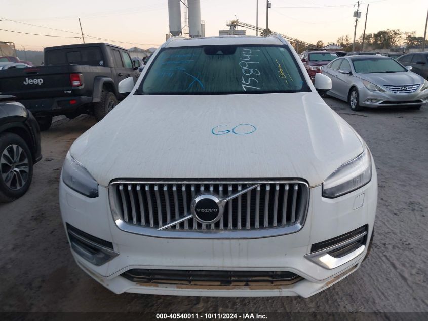 2021 Volvo Xc90 Recharge Plug-In Hybrid T8 Inscription Expression 7 Passenger VIN: YV4BR0CK7M1758944 Lot: 40540011