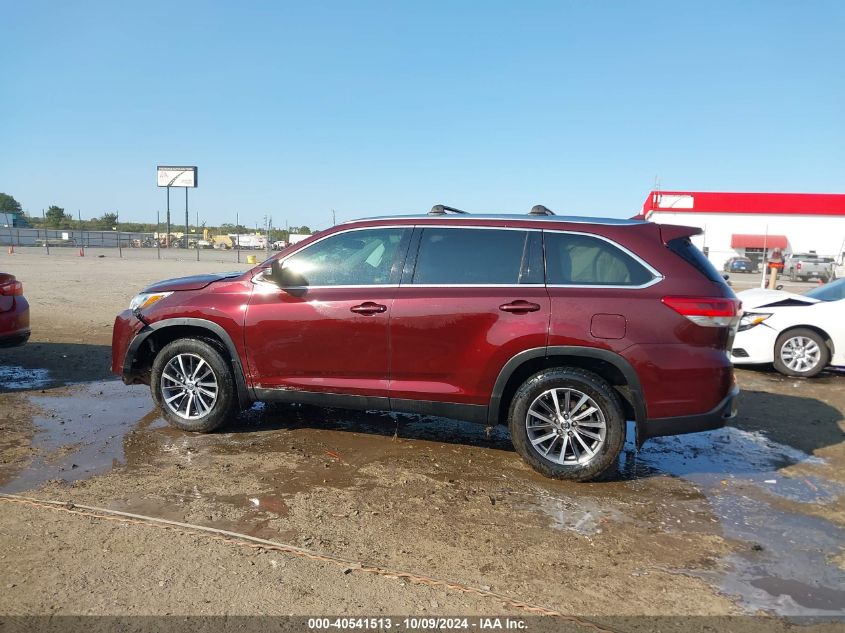 5TDKZRFH8KS351805 2019 Toyota Highlander Xle