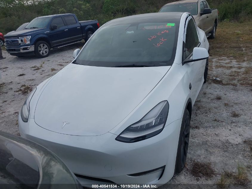 2021 Tesla Model Y Long Range Dual Motor All-Wheel Drive VIN: 5YJYGDEE1MF112176 Lot: 40541534