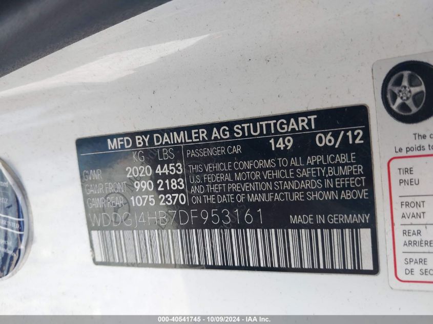 WDDGJ4HB7DF953161 2013 Mercedes-Benz C 250