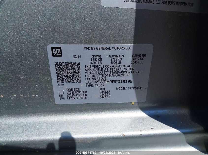 2024 GMC Sierra - 1GT49WEY0RF318199