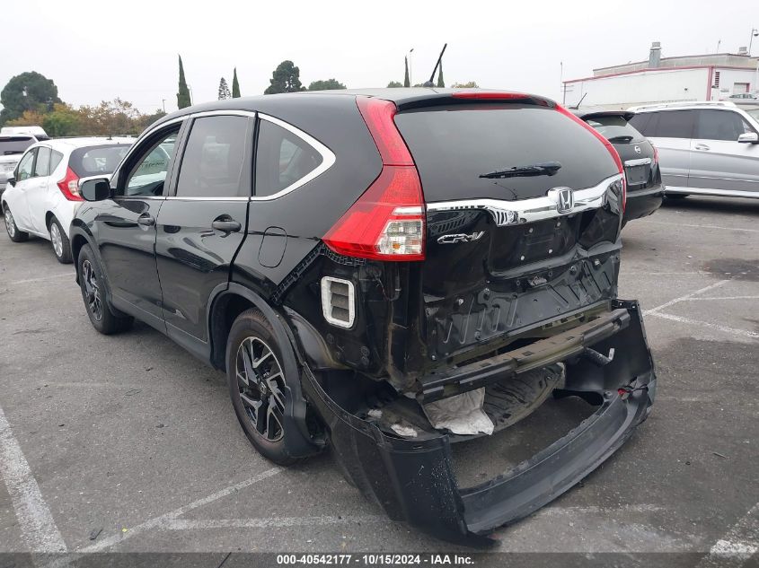 2016 Honda Cr-V Se VIN: 2HKRM3H44GH529811 Lot: 40542177