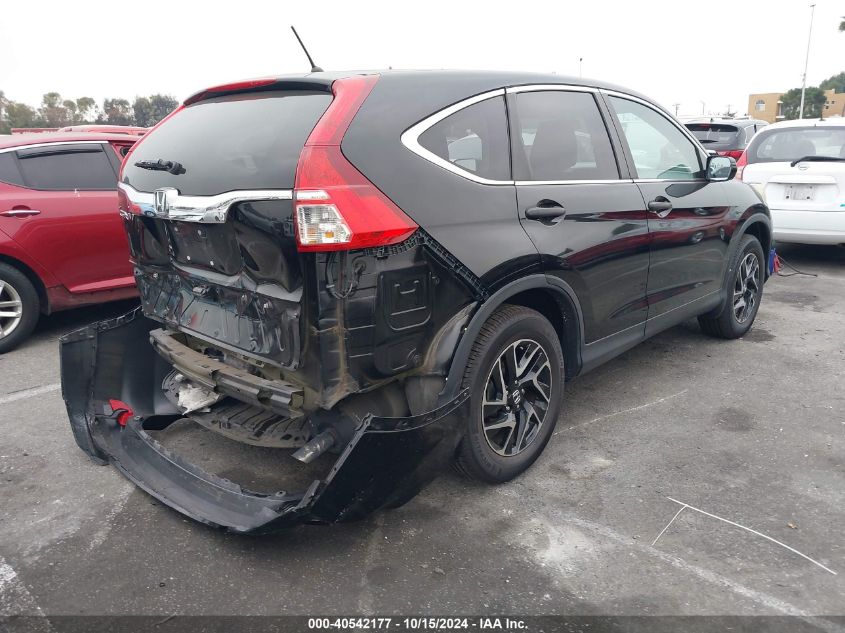 2016 Honda Cr-V Se VIN: 2HKRM3H44GH529811 Lot: 40542177