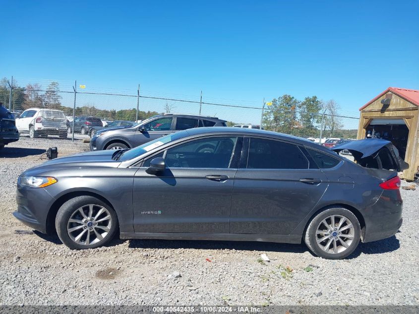 2017 Ford Fusion Hybrid Se VIN: 3FA6P0LU3HR196120 Lot: 40542435