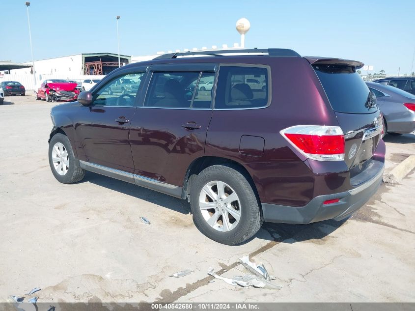 5TDZK3EH7DS118423 2013 Toyota Highlander Base Plus V6