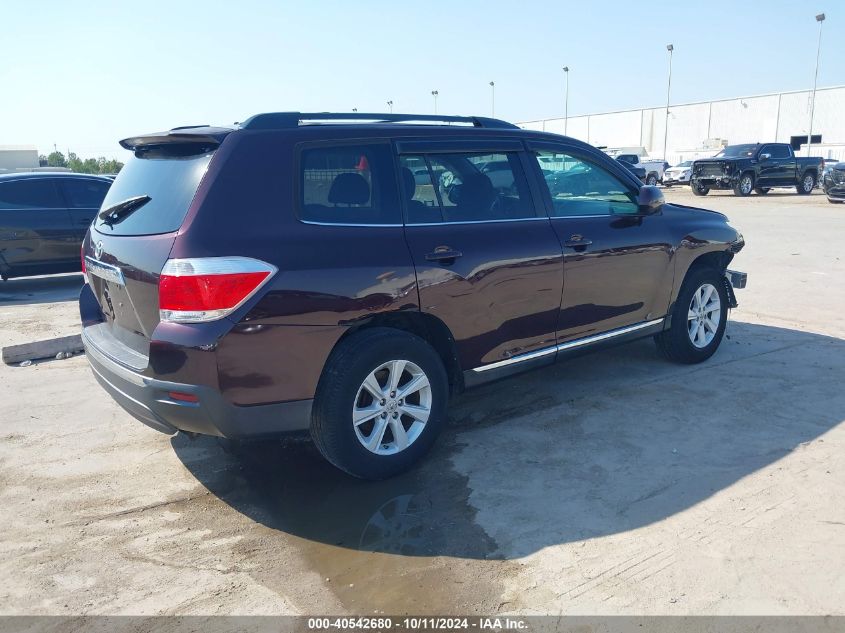 5TDZK3EH7DS118423 2013 Toyota Highlander Base Plus V6