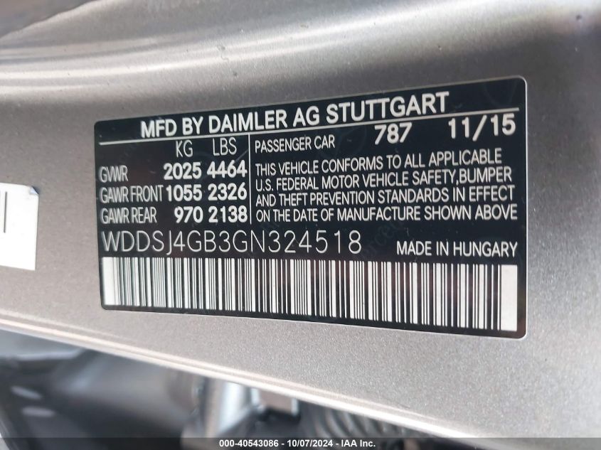 WDDSJ4GB3GN324518 2016 Mercedes-Benz Cla 250 4Matic