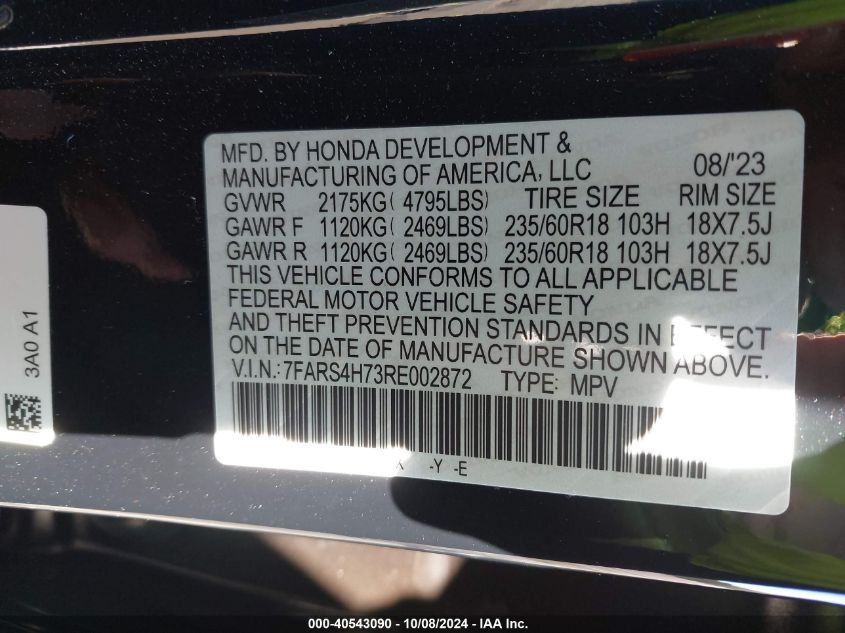 7FARS4H73RE002872 2024 Honda Cr-V Exl