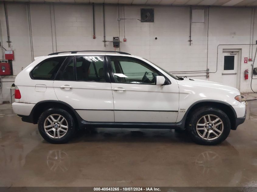 2005 BMW X5 3.0I VIN: 5UXFA13525LY17396 Lot: 40543265