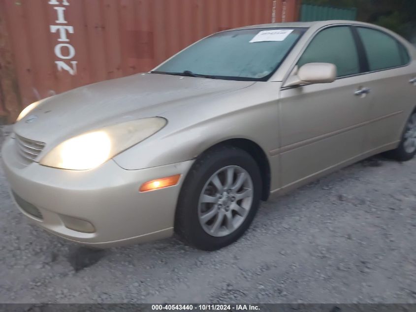 2004 Lexus Es 330 330 VIN: JTHBA30G145018549 Lot: 40543440