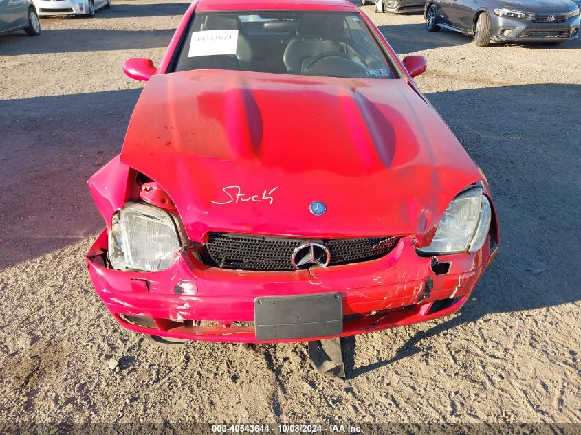 2000 Mercedes-Benz Slk 230 Kompressor VIN: WDBKK47F8YF147288 Lot: 40543644