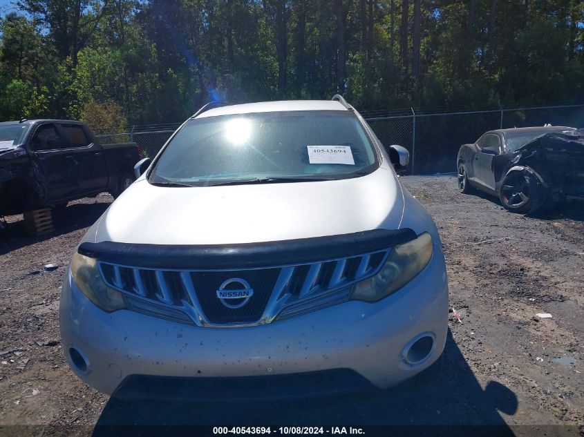 2009 Nissan Murano S VIN: JN8AZ18W99W141298 Lot: 40543694