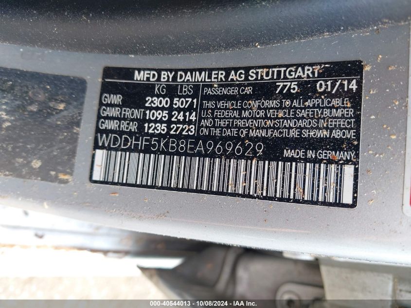 WDDHF5KB8EA969629 2014 Mercedes-Benz E 350