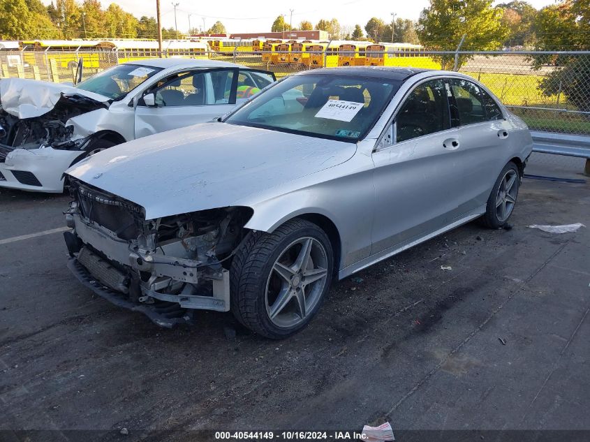 VIN 55SWF4KB3FU033601 2015 MERCEDES-BENZ C 300 no.2