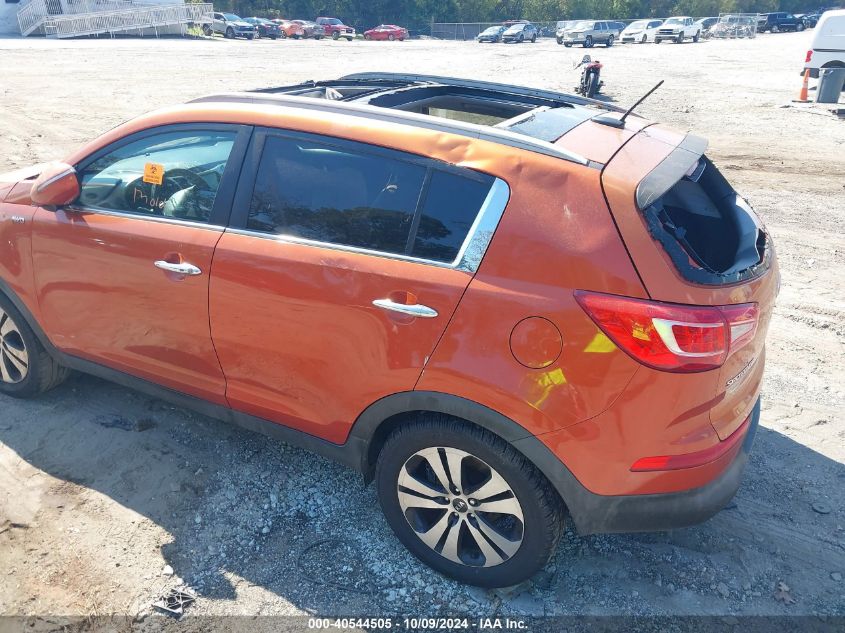 2013 Kia Sportage Ex VIN: KNDPCCA21D7427496 Lot: 40544505