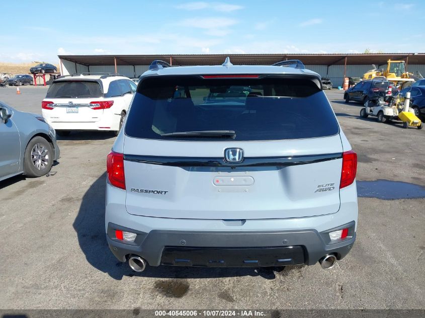 2022 Honda Passport Awd Elite VIN: 5FNYF8H06NB007287 Lot: 40545006