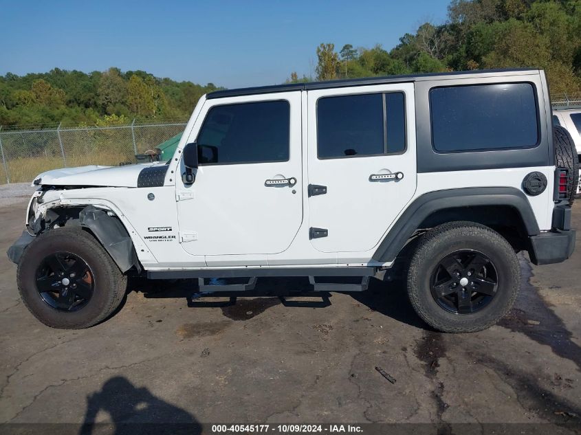 2016 Jeep Wrangler Unlimited Sport VIN: 1C4HJWDG3GL323767 Lot: 40545177