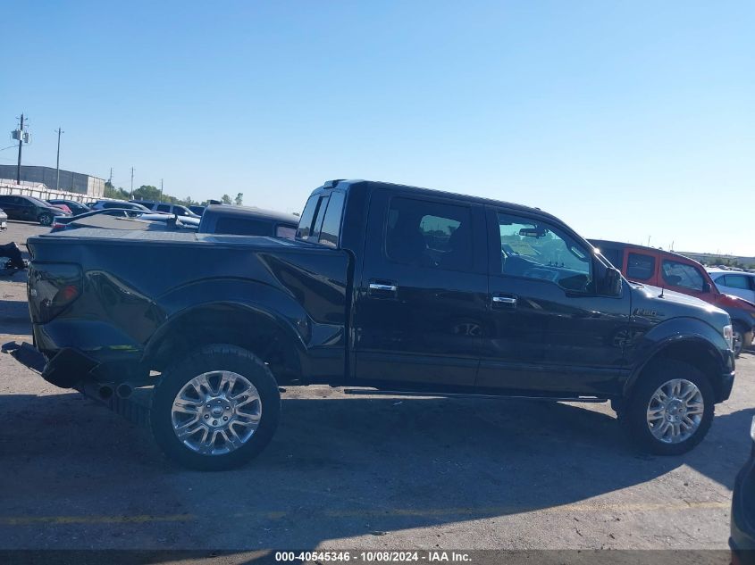 2013 FORD F-150 PLATINUM - 1FTFW1EF0DFB64198