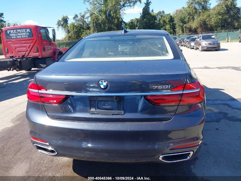 2016 BMW 750I VIN: WBA7F0C52GGL99660 Lot: 40545366